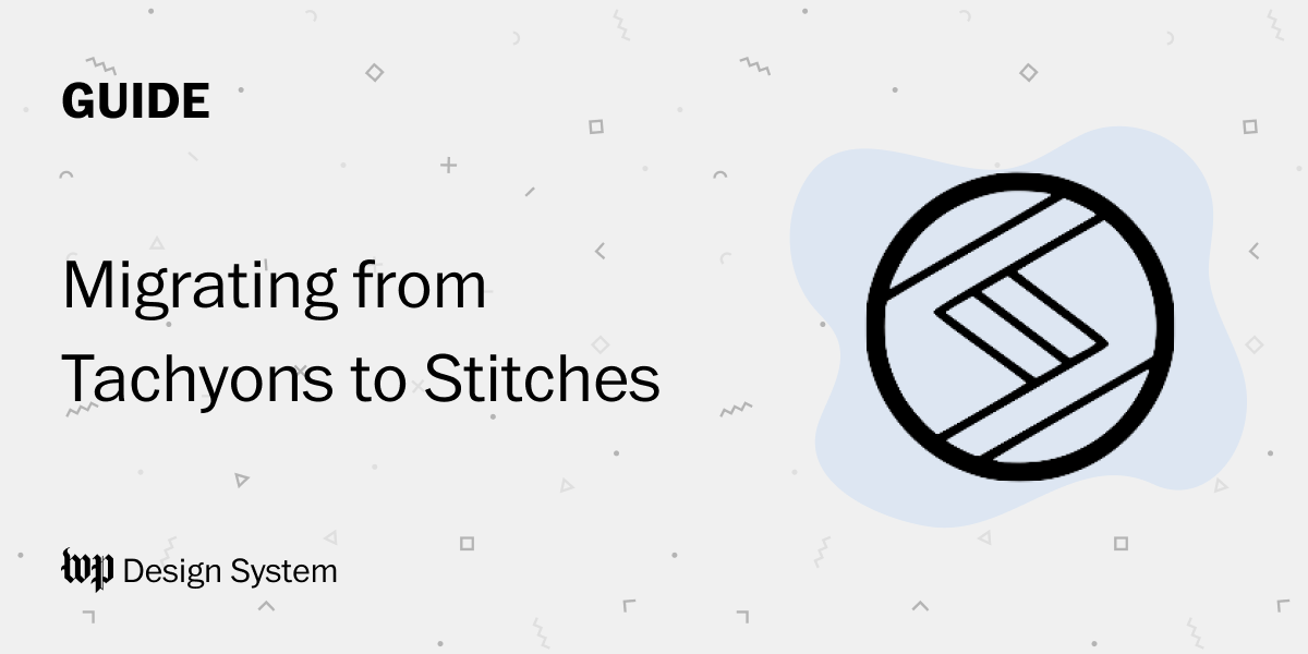 Convert Tachyons to Stitches graphic